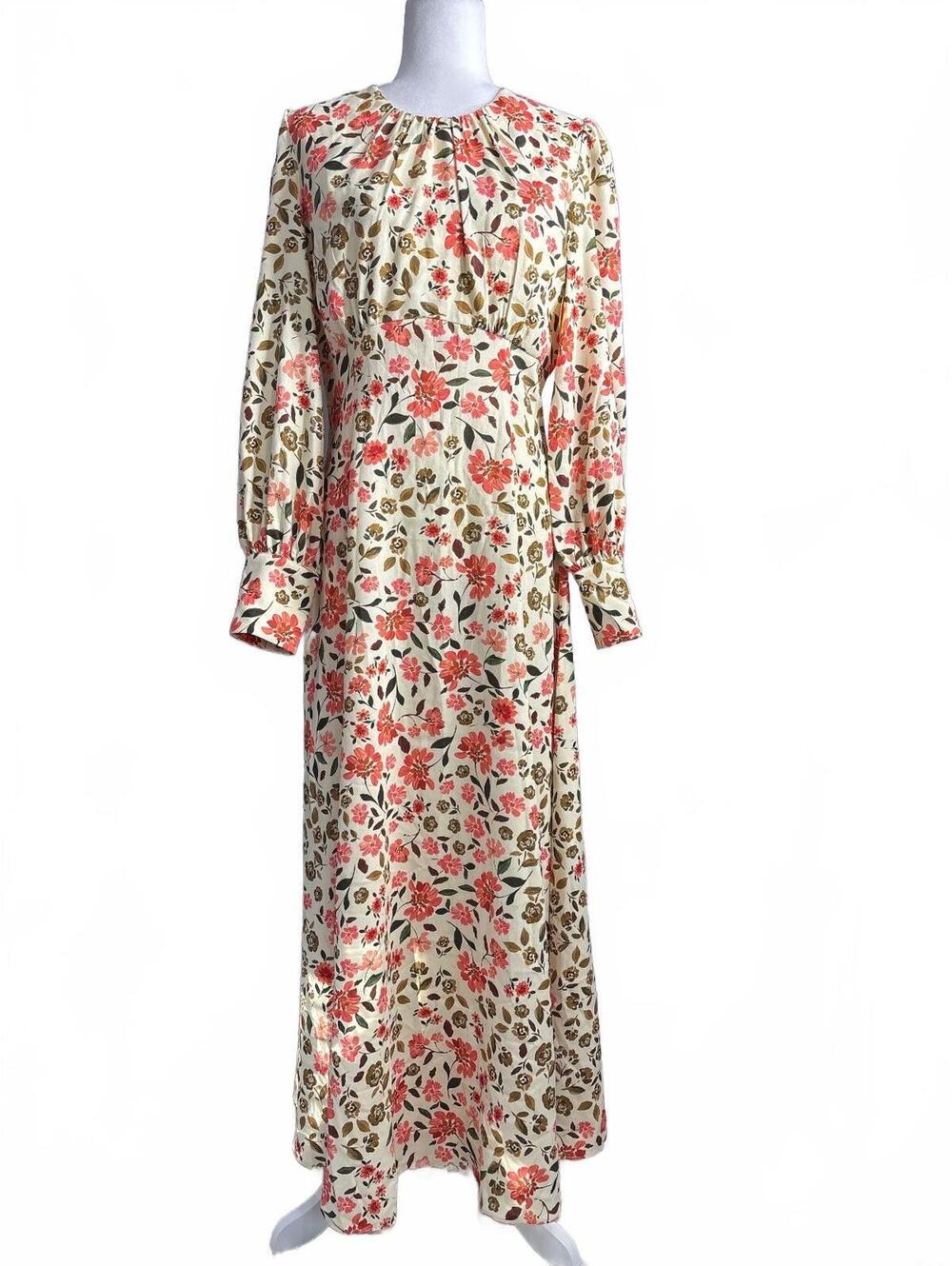 Alexa Admor Floral Long Sleeve Maxi Dress Size 8